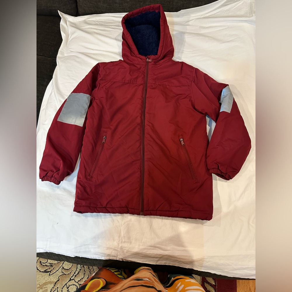 JDK Kids Red Jacket with Gray Accents Size 160-80 US 14-16